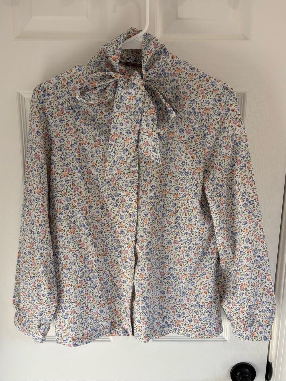 Tie-Neck Bow Blouse in Liberty of London Phoebe Floral Print - tag removed